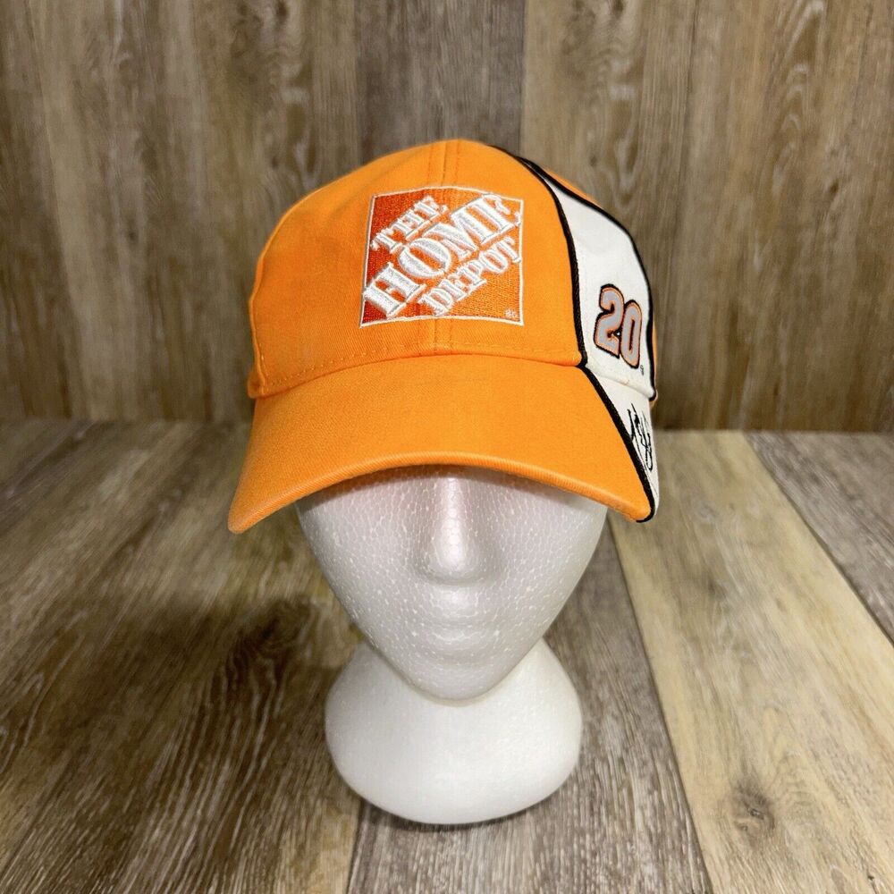 Vintage Tony Stewart #20 Home Depot Chase Snapback Hat Cap NASCAR Racing Orange